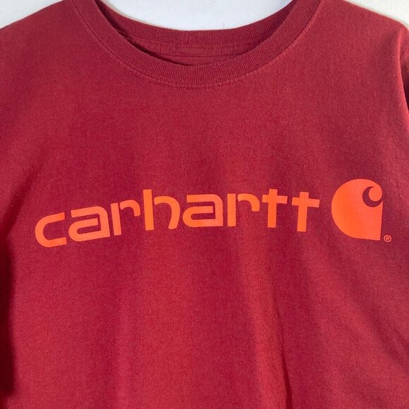 Mens Carhartt Original Fit Tee Shirt Short Sleeve Crimson Red L K195637 - Picture 3 of 7